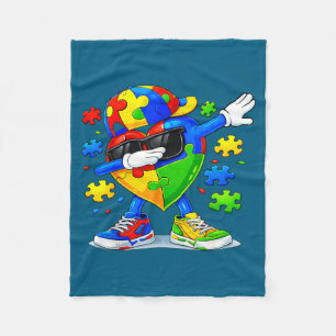 Cobertor De Velo Quebra-cabeça de dabbing conscientização do autism