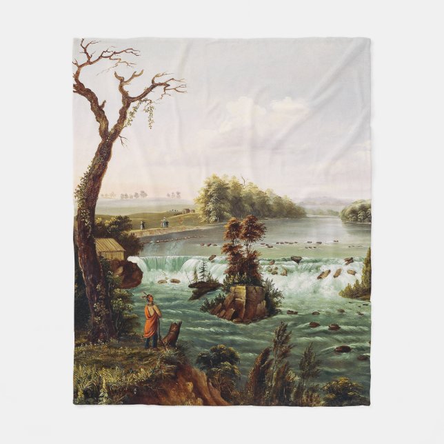 Cobertor De Velo Quedas de Saint Anthony por Henry Lewis (Frente)