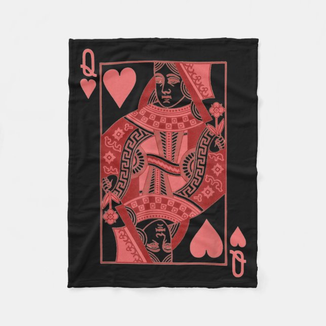 Cobertor De Velo Queen Of Hearts Valentines Day Cool V-day Couple M (Frente)