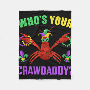Cobertor De Velo Quem é o seu Crawdaddy com Contas para o Carnaval