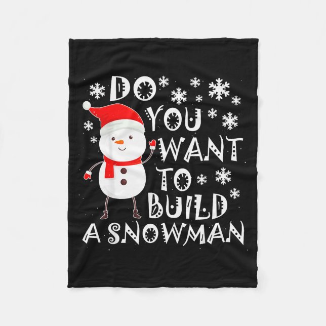 Cobertor De Velo Quer Construir Um Boneco de Neve Doce Boneco de Ne (Frente)