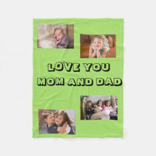 Cobertor De Velo Querida Mamãe e Papai 4 fotos Fonte Sans Serif