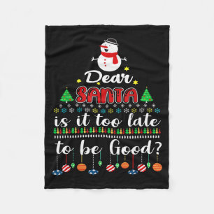 Cobertor De Velo Querido Papai Noel É Tarde Demais Para Ser Bom Fun