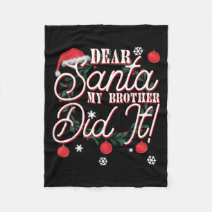 Cobertor De Velo Querido Papai Noel Meu Irmão Fez Isso Irmãos