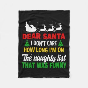 Cobertor De Velo Querido Papai Noel, não me importo com quanto temp