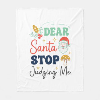Cobertor De Velo Querido Papai Noel Pare de Me Julgar Natal Cogumel