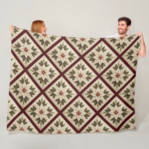 Cobertor De Velo Quilado Poinsettia Fleece Blanket