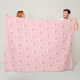 Cobertor De Velo R/custom/Pink Monograma com na moda de aleta
