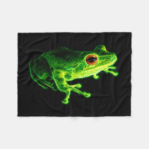 Cobertor De Velo Rã Árvore Elétrica Verde Neon - Descrição de Anima