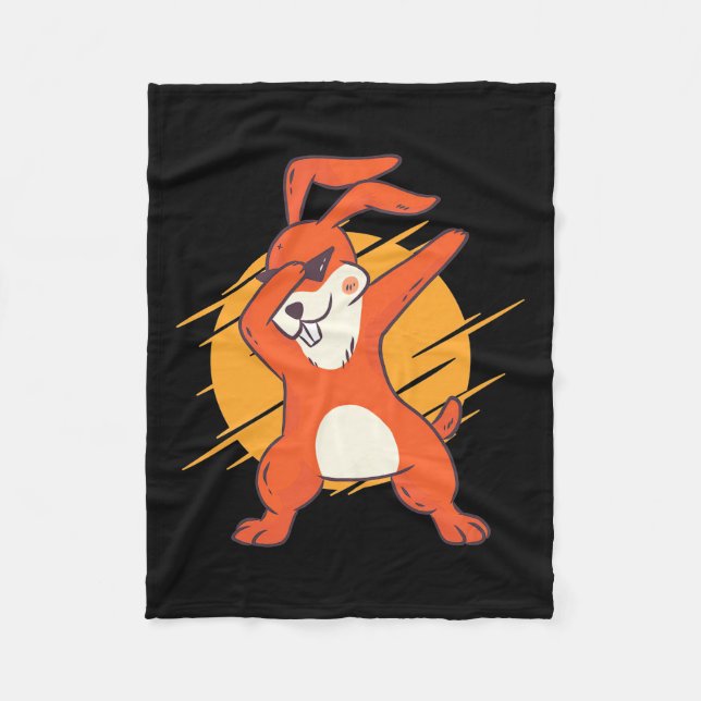 Cobertor De Velo Rabbit Dabbing (Frente)