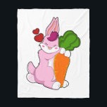 Cobertor De Velo Rabbit with Carrot and Heart<br><div class="desc">This design is the perfect gift for a birthday,  Christmas and other celebrations. It is suitable for women,  men and kids.</div>