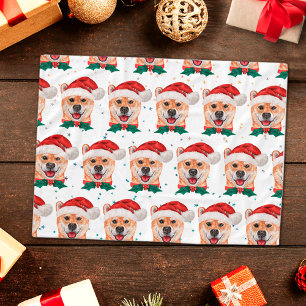 Cobertor De Velo Raça de Cachorro Shiba Inu Estrelas de Natal