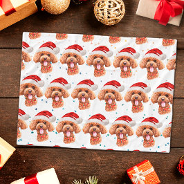 Cobertor De Velo Raça de Cão Poodle Estrelas de Natal