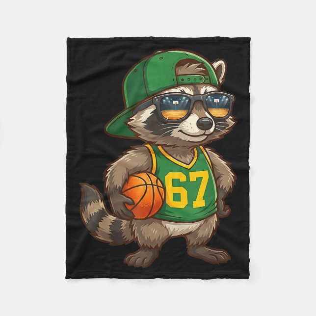 Cobertor De Velo Raccoon Basketball 67 Gen Alpha Slang Srts Men Boy (Frente)