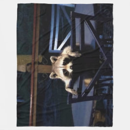 COBERTOR DE VELO RACCOON ESPERANDO PARA SER SERVIDO