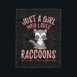 Cobertor De Velo Raccoon Lover Just A Girl Who Loves Raccoon<br><div class="desc">Raccoon Lover Just A Girl Who Loves Raccoon</div>
