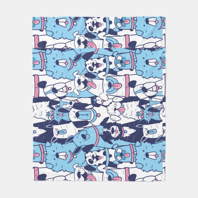 Cobertor De Velo Rações Diversas De Cães Pet Animal Cartoon Padrão (Frente)