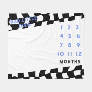 Cobertor De Velo "Rad Little Cara" Cheque Milestone Fleece Blanket