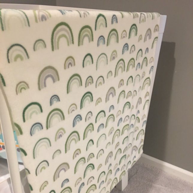 Cobertor De Velo Rainbow Baby Boy Green, Azul, Cinzas (Criador carregado)