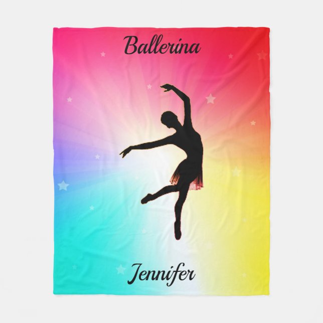 Cobertor De Velo Rainbow Ballerina Flece Blanket (Frente)