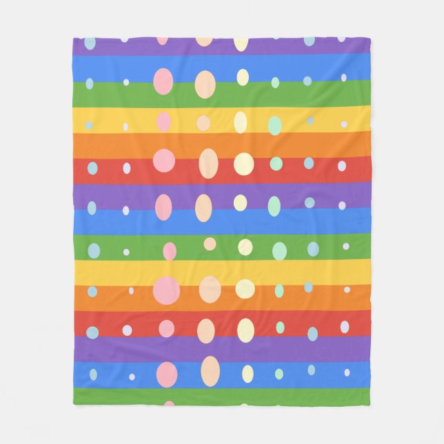 COBERTOR DE VELO RAINBOW DOT STRIPES (Frente)