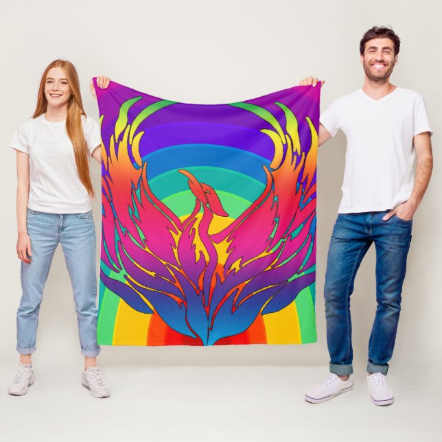 Cobertor De Velo Rainbow Dragon Fleece Blanket (In Situ)