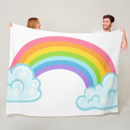 Cobertor De Velo Rainbow Fleece Blanket