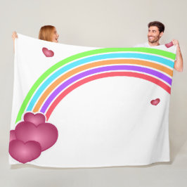 Cobertor De Velo Rainbow Fleece Blanket