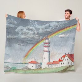 Cobertor De Velo Rainbow Fleece Blanket