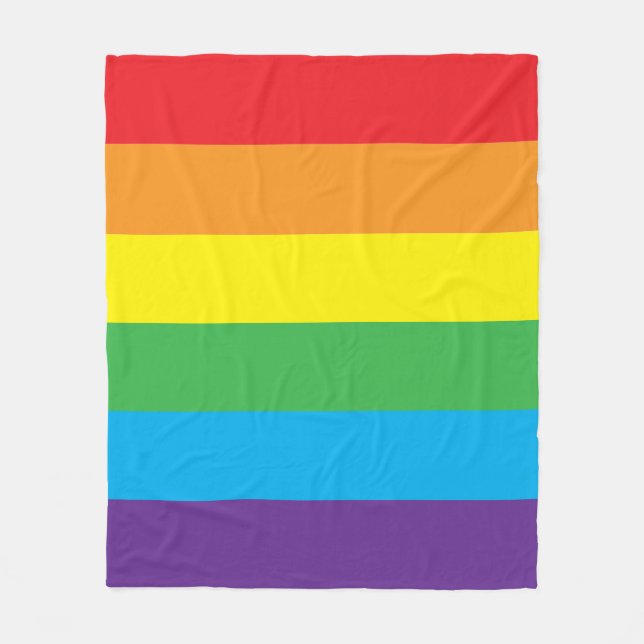 Cobertor De Velo Rainbow Fleece Blanket (Frente)