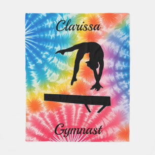 Cobertor De Velo Rainbow Gymnastics Beam Personalizado