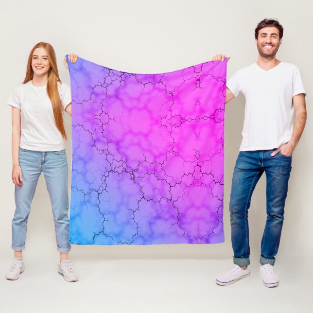 Cobertor De Velo Rainbow Marbled Heart (In Situ)