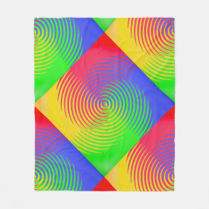 Cobertor De Velo Rainbow Spiral Fleece Blanket