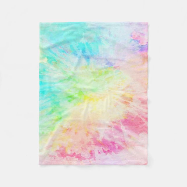 Cobertor De Velo Rainbow Tie Dye (Frente)