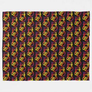Cobertor De Velo Rainbow Trinity Knot Celtic Cat Fleece Blanket