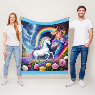 Cobertor De Velo Rainbow Unicorn One