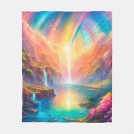 Cobertor De Velo Rainbow waterfall landscape