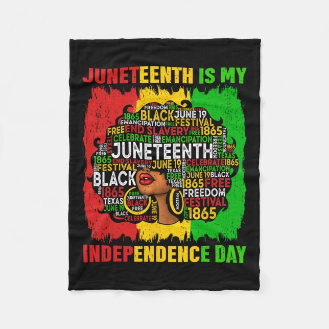 Cobertor De Velo Rainha Afro Mulher 12 É Dia da Independência (Frente)