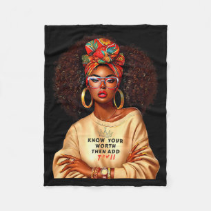 Cobertor De Velo Rainha Afro Mulher Negra Africana Melanina Históri