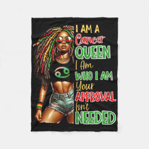 Cobertor De Velo Rainha do Câncer Preta Feminina Americana Africana