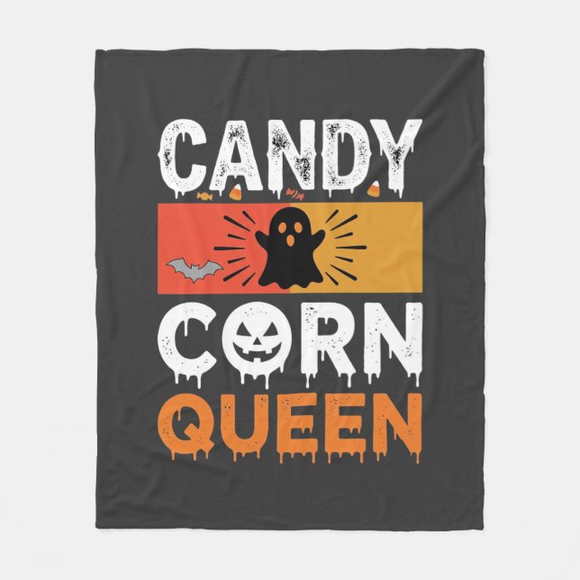 Cobertor De Velo Rainha do Candy Corn Halloween SVG Design (Frente)