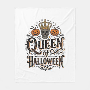 Cobertor De Velo Rainha do Halloween Camisa de Abóbora de Caveira V