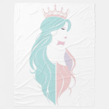 "Rainha Elegante com Coroa" Design Pastel