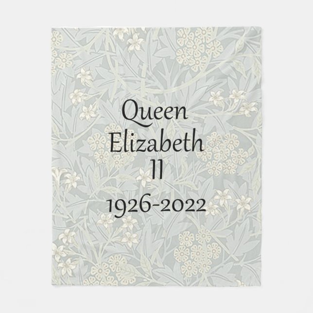 Cobertor De Velo Rainha Elizabeth II 1926-2022 Fleece Blanket (Frente)