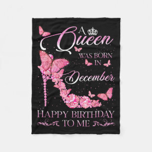 Cobertor De Velo Rainha Nasceu Em Dezembro Feliz Aniversário Mulher
