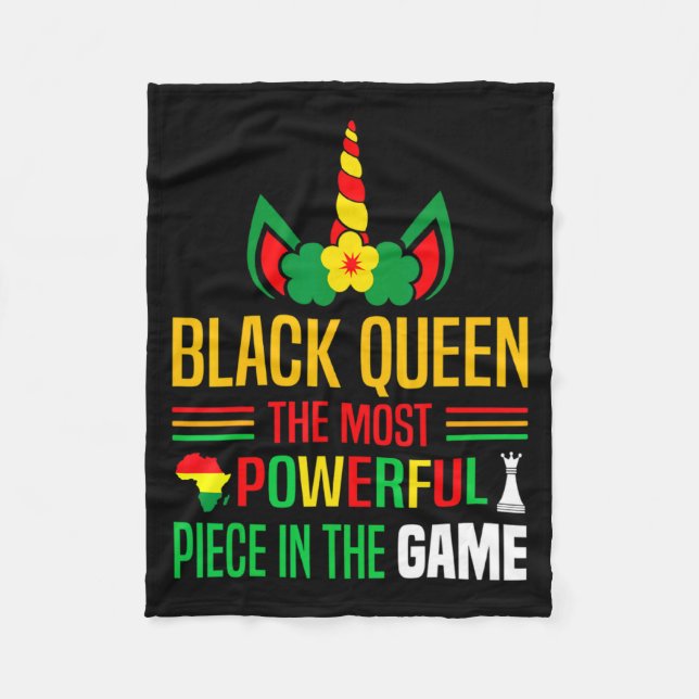 Cobertor De Velo Rainha Negra A Peça Mais Poderosa História Negra  (Frente)