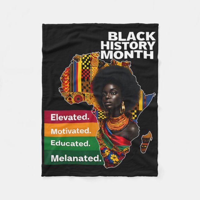 Cobertor De Velo Rainha Negra Educada Motivada Elevada Melanizada (Frente)