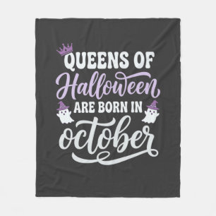 Cobertor De Velo Rainhas do Halloween Nascidas em Outubro Aniversár