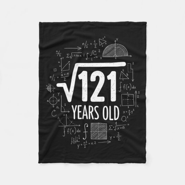 Cobertor De Velo Raiz Quadrada de Matemática 121 Anos de Idade, Mat (Frente)