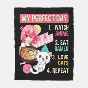 Cobertor De Velo Ramen Cat Kawaii Anime Comida Japonesa Girls Offic